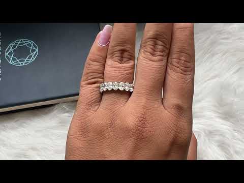 Youtube video of oval diamond eternity bridal wedding band