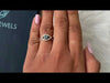 Youtube video of fancy blue colored heart shaped infinity dainty ring