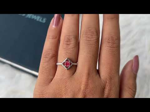 YouTube video of Cushion Cut Solitaire Engagement Ring
