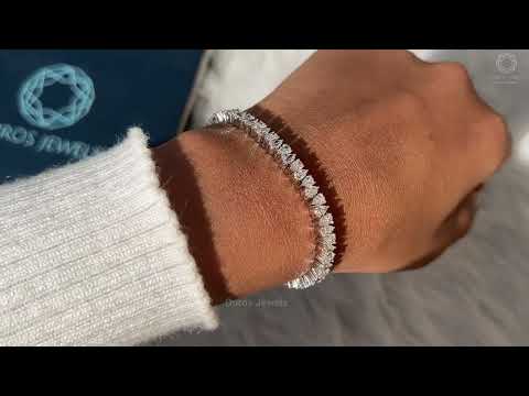 Youtube video of pear cut lab diamond tennis bracelet