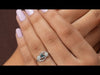 [Youtube video of blue emerald cut lab diamond dainty ring]-[Ouros Jewels]
