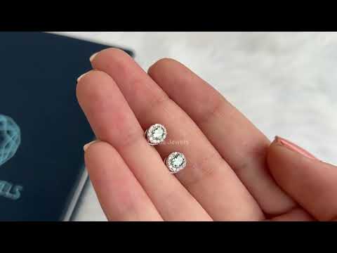 [Youtube Video of Geen Oval Halo Studs]-[Ouros Jewels]