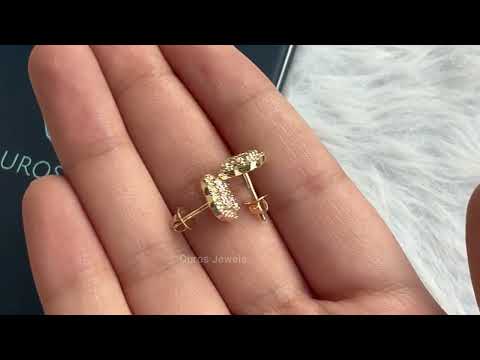 [Youtube Video of Round Cut Halo Stud Earrings in Flower Shape]-[Ouros Jewels]