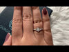 YouTube video of White Gold  Heart Shaped Curved Ring.