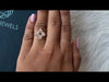 Youtube video of pear diamond floral style halo diamond engagement ring