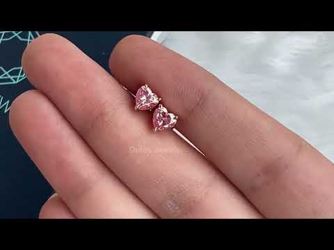 [Heart Shape Diamond Stud YouTube Video]-[Ouros Jewels]
