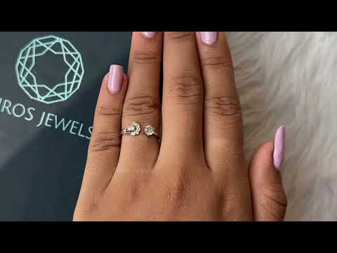 Youtube video of green round lab diamond open cuff ring