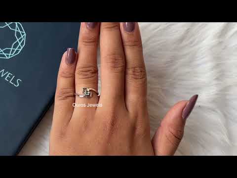 Youtube Video Of Blue Asscher Cut Lab Diamond Solitaire Ring