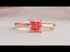 Youtube Video Of Fancy Pink Cushion Cut Diamond Solitaire Engagement Ring 