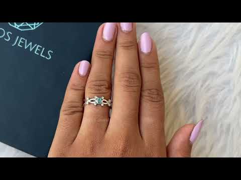 Youtube video of blue radiant fancy color lab diamond ring