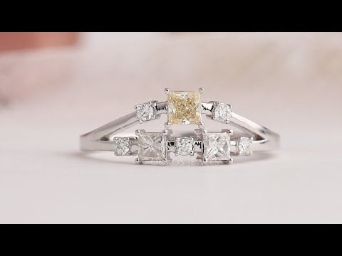 Youtube Video Of Multi Shape Lab Grown Cluster Diamond Ring 