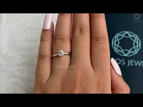 Youtube video of Round cut solitaire engagement ring
