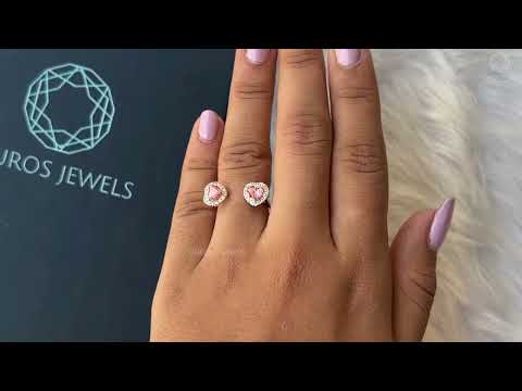 Youtube video of Pink Heart Diamond Open Cuff Wedding Ring