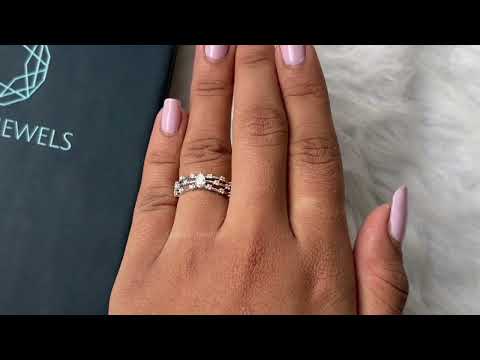 Youtube video of pear diamond solitaire accent dainty engagement ring