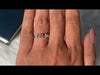 Youtube video of antique shape diamond dainty engagement ring
