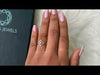 Youtube video of fancy red princess cut diamond dainty engagement ring