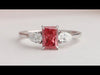 Youtube video of fancy pink radiant cut lab diamond engagement ring