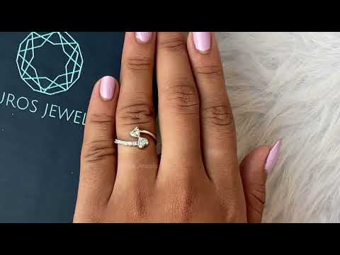 Youtube video of heart diamond bypass set dainty ring