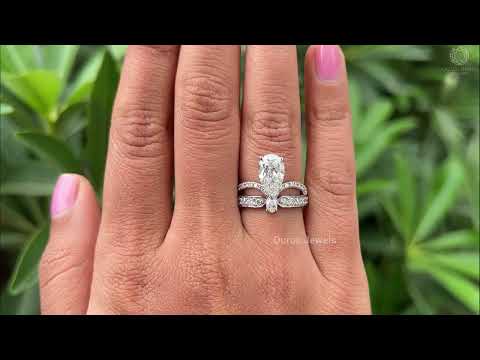 [Pear Diamond Wedding Ring YouTube Video]-[Ouros Jewels]