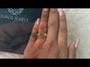 Youtube video of Pave set cluster diamond open cuff dainty ring