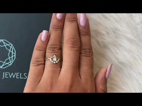 Youtube video of fancy blue pear cut lab diamond ring