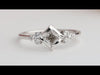 Youtube Video Of Princess and Round cut diamond Engagement Ring 
