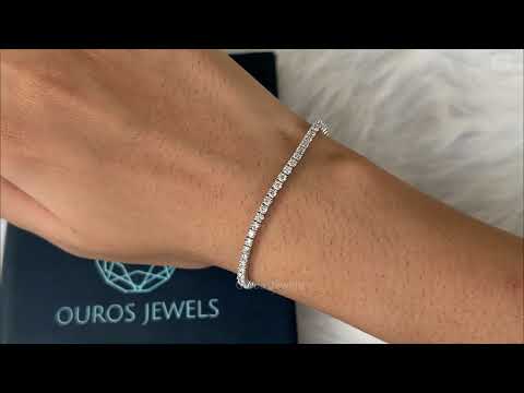 Youtube video of Round cut lab diamond tennis bracelet