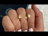 Youtube video of fancy yellow pear diamond stud earrings