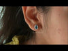 YouTube video of Step Cut Blue Oval Bezel Set Stud Earrings