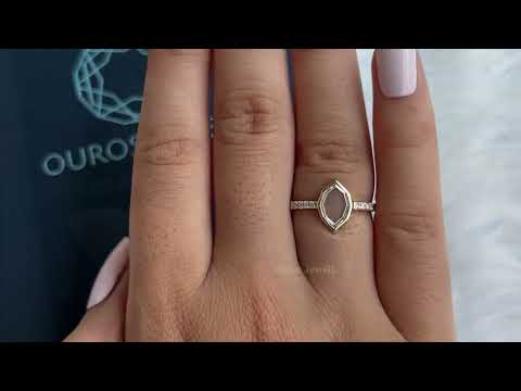 Youtube video of antique step cut moval diamond solitaire engagement ring