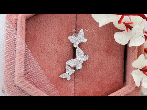 [Youtube Video of Buterfly Cut Lab Diamond Earrings]-[Ouros Jewels]