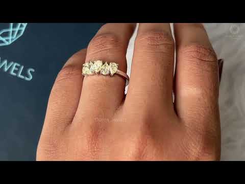 [Youtube Video of Pear Shape Five Diamond Wedding Ring]-[Ouros Jewels]