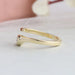 14k yellow gold curved bypass shank of marquise diamond engagement ring