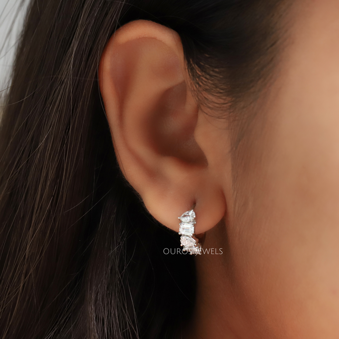 [Front Side Diamond Fitting In Earrings]-[Ouros Jewels]