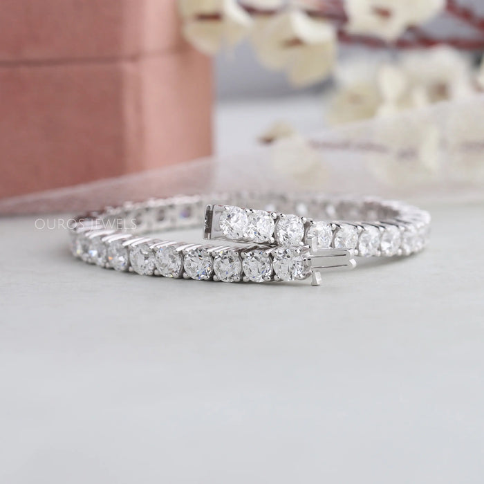 [OEC Round Diamond Tennis Bracelet For Women]-[Ouros Jewels]