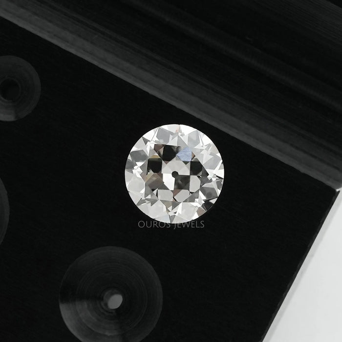 Old European round cut lab grown diamond  in 0.55 carat and VS clarity