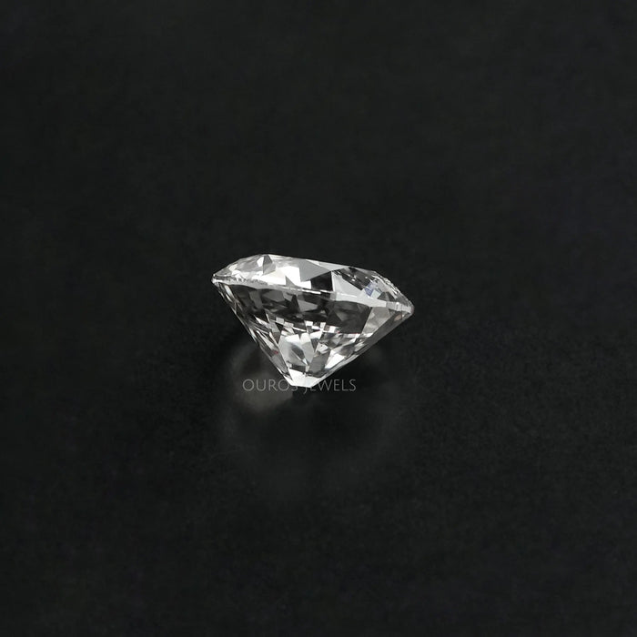 [Side look of round shaped old cut lab created diamond]-[Ouros Jewels]