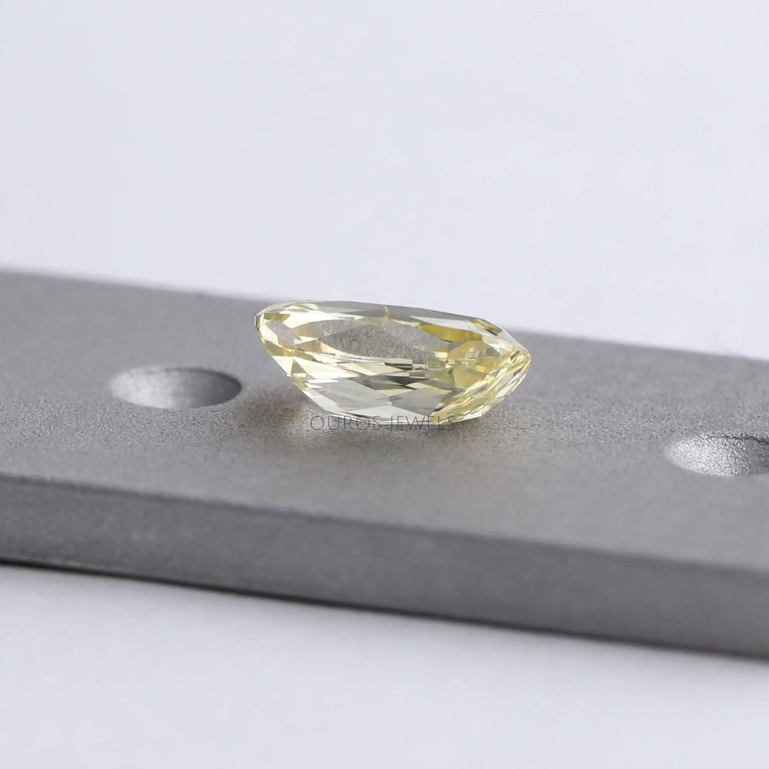 0.75 Carat Vivid Yellow Old Mine Cushion Cut Lab Diamond
