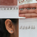 [White Gold Diamond Earrings]-[Ouros Jewels]