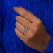In finger look of oval brilliant cut lab created diamond engagement ring