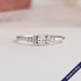 Oval cut lab grown diamond cluster engagement ring in white gold