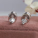 14k white gold oval diamond stud earrings crafted with VS clarity lab grown diamonds