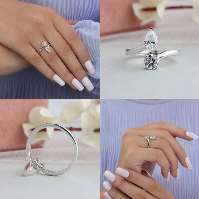 [Pear Shaped Diamond Anniversary Ring]-[Ouros Jewels]