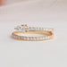 Double Row Of pear and round cut diamond ring in Yellow gold