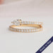 Pear and Round Cut Lab Grown Diamond Double Row Ring In 14k Yellow Gold
