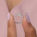 Side View Of 14K Side White Gold Diamond Engagement Ring For Women