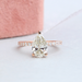 [Pear Cut Lab Grown Diamond Accent Ring]-[Ouros Jewels]