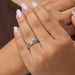 Stunning 14k white gold brilliant pear cut lab made diamond engagement ring
