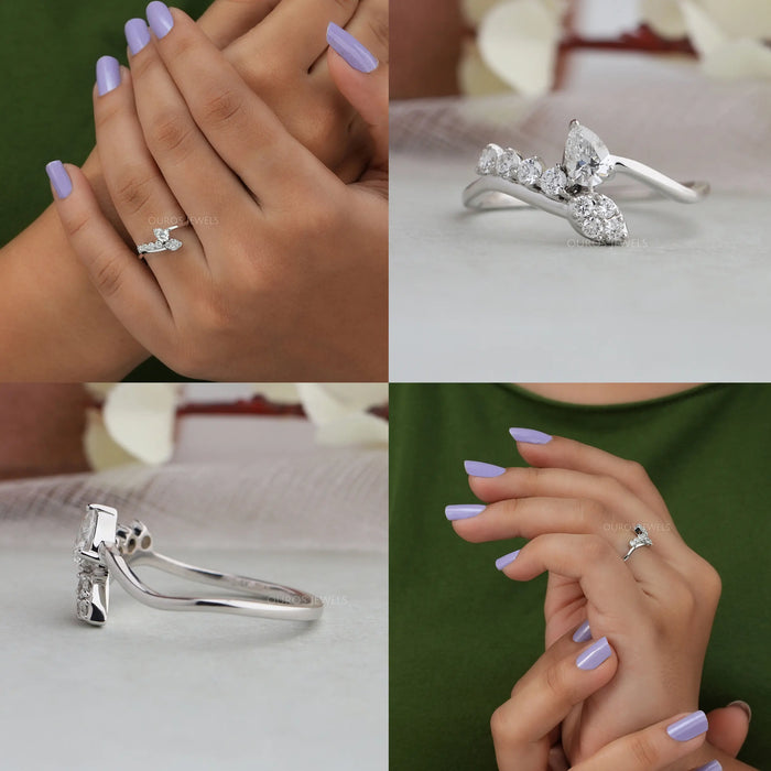 [Pear Shape Bypass Ring]-[Ouros Jewels]