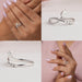 Cover all angles of pear cut infinity shape dainty ring, this ring best way of express your feelings.